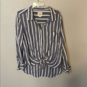 American Eagle Oversized Tie Shirt